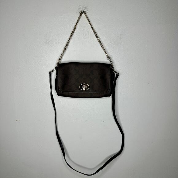 Coach Mini Ruby in Signature Coated Canvas Purse Style F34615 - Picture 1 of 14
